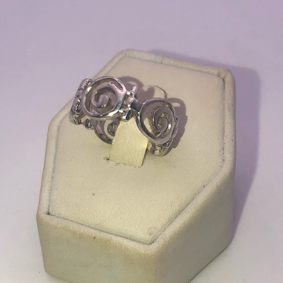VTG Sterling Silver Spirals Band Stamped 925 CMA Sz 6.5 - Picture 4 of 8